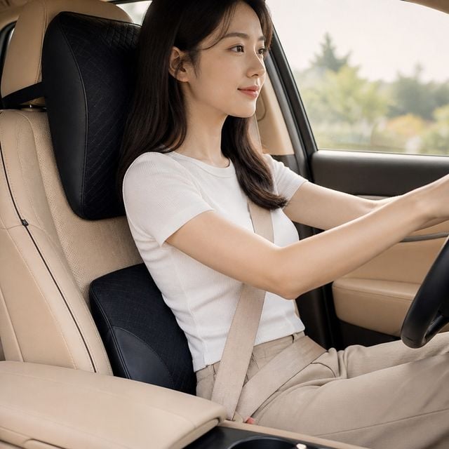자동차 등받이 허리 쿠션 차량용 목받침대 운전석