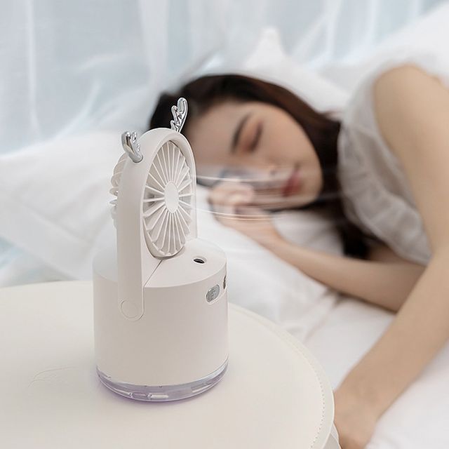 솔솔바람 가습기 선풍기 무드등 USB 미스트선풍기 - 이미지 1