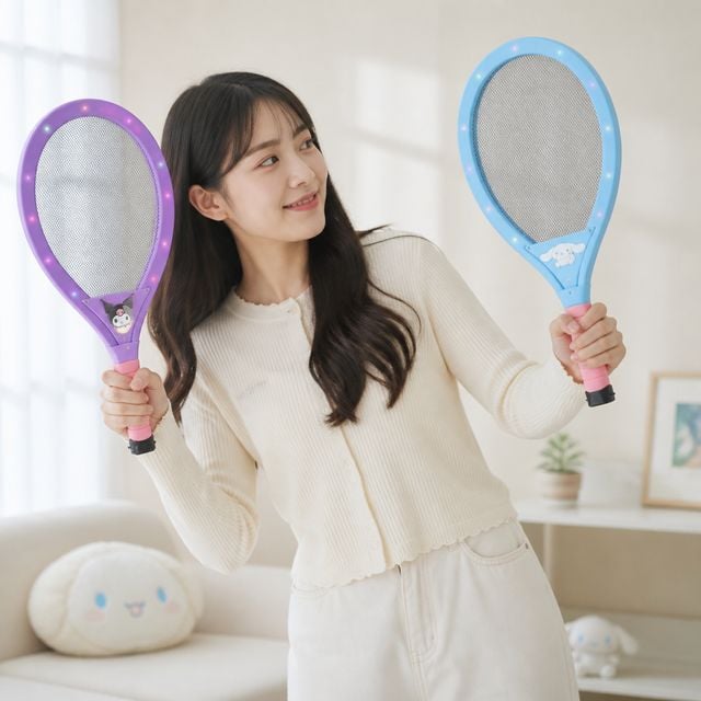 산리오 캐릭터 LED 셔틀콕 배드민턴 완구 시나모롤 놀이용품 - 이미지 1