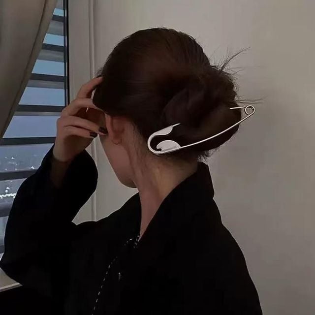 대왕 체육대회 머리핀 비녀 올림 머리 반묶음 한복 뒤꽂이 똥머리 집게핀 - 이미지 2