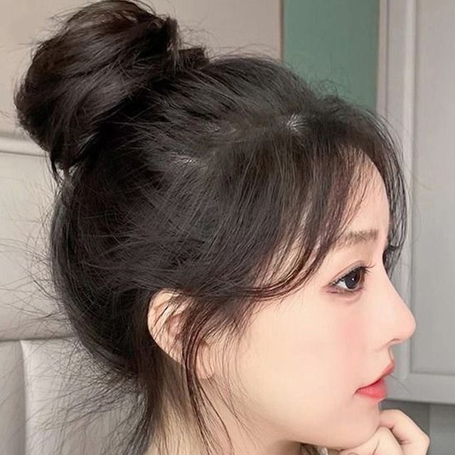 똥머리 가발 묶음머리 볼륨가발 - 이미지 4
