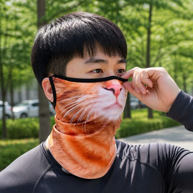 골프 러닝 자전거 여름 쿨 냉감 마스크 UV 자외선 차단 안면 스포츠 페이스 커버