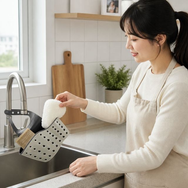 싱크대 주방 수세미 정리함 거치대 보관대 거치 홀더 건조대 받침