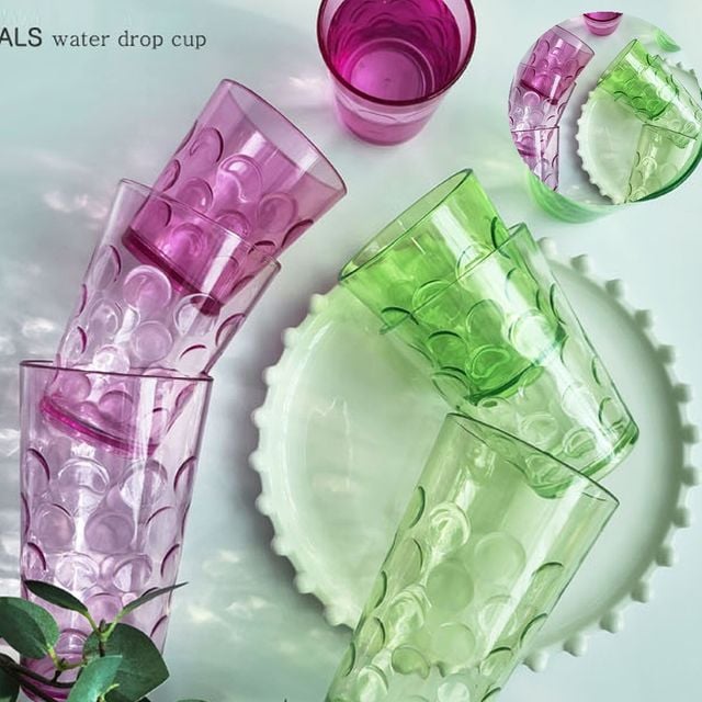 카페플라스틱컵 디자인컵 물방울 쥬스컵 350ml