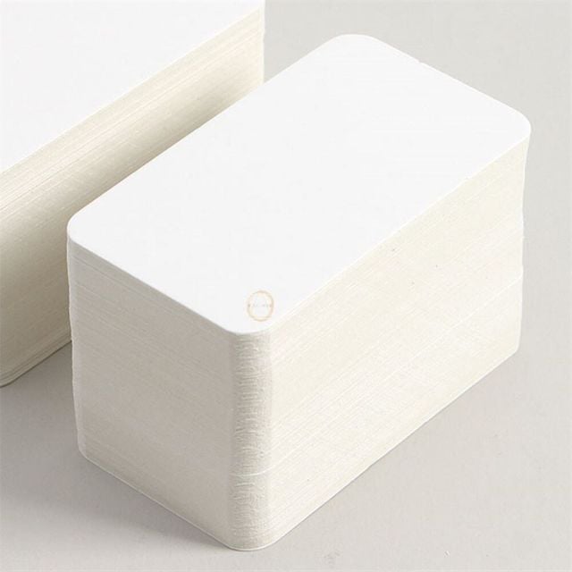 반코팅 무지 카드 200매 4x7cm 종이카드 캘리그라피종이 감사카드