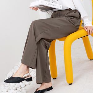 여성 뒷밴딩 와이드 슬랙스 - 오피스룩 코디 팬츠 - 이미지 2