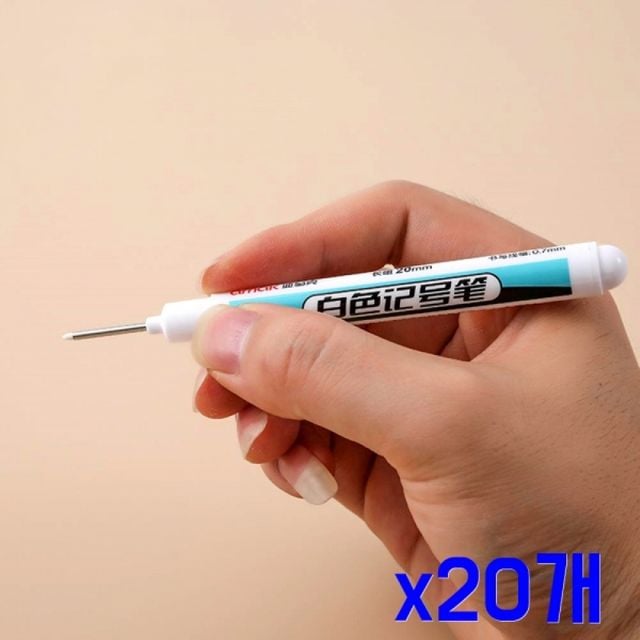 흰색마커펜 보드마카 20개 빠른건조 워터프루프