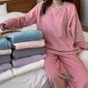 수면 잠옷 파자마 세트 극세사 겨울 빅사이즈 홈웨어 - 이미지 3