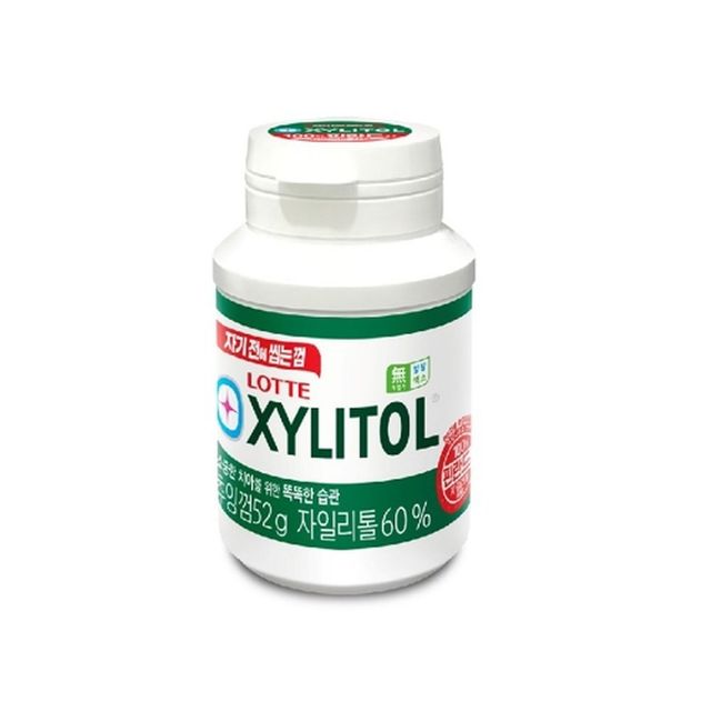 롯데 자일리톨 애플통 껌 52g 6개입 무설탕 츄잉껌
