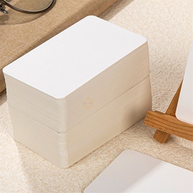 반코팅 무지 카드 100매 5.5x9cm 응원카드 종이카드 답례품카드