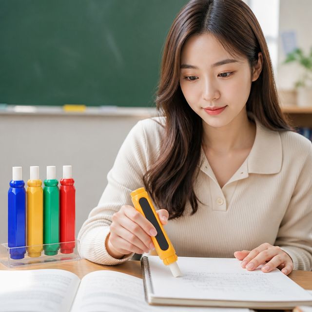 케이스 홀더 자석 문교 탄산 형광 오미야 색깔 학교 수업 문구류 학용품