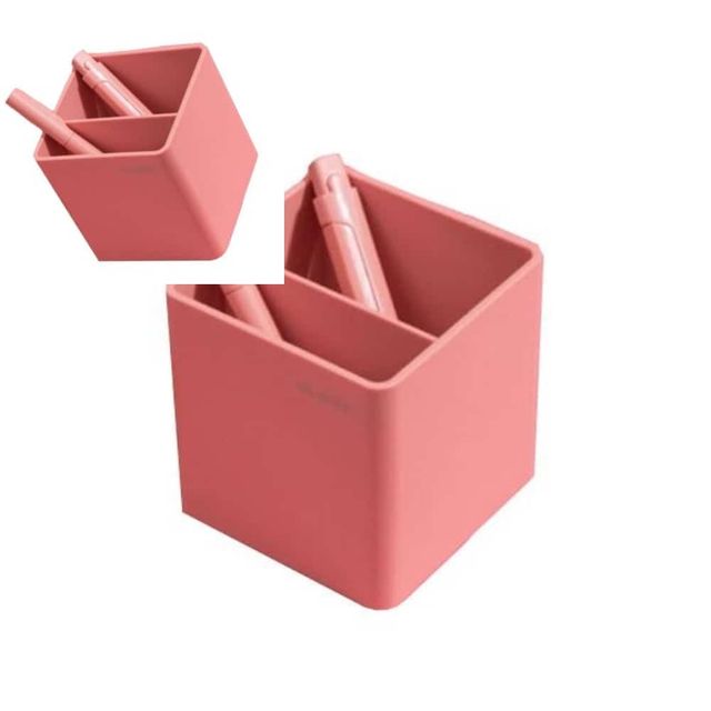 누사인 펜꽂이 핑크 84x84x86mm 필기구정리함 필기도구정리함 펜꽃이 연필꽂이통