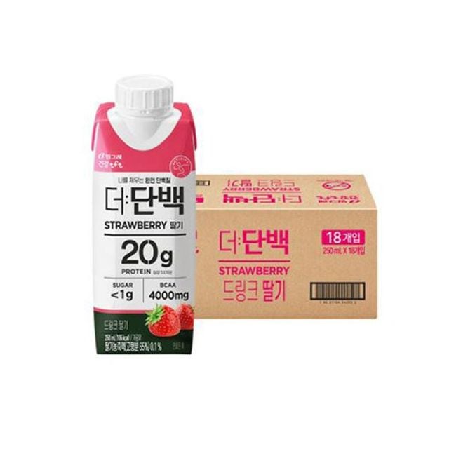 더단백 드링크 딸기 250mlx18입 빙그레