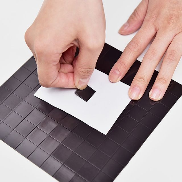 자석 조각고무 검정 15x15 A1308 냉장고 붙이기