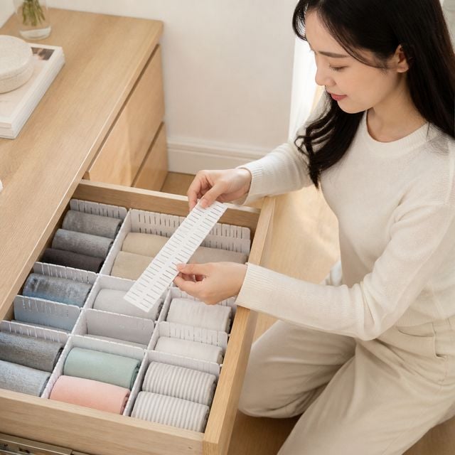 서랍 정리함 칸막이 플라스틱 셀프 커팅 파티션 규격 맞춤 인테리어용 - 이미지 1
