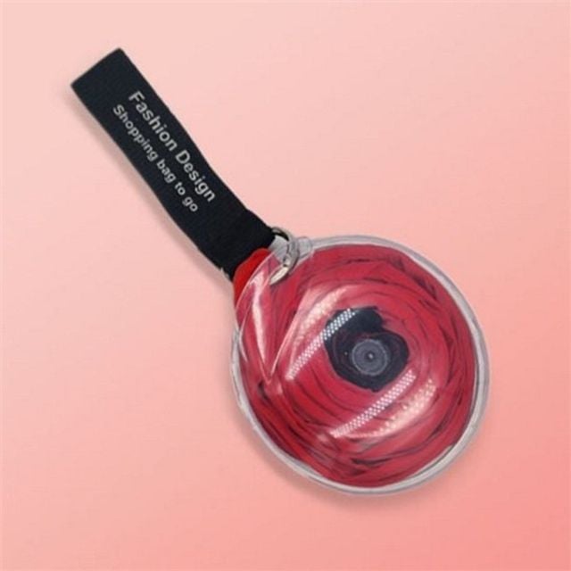 휴대용 장 바구니 롤업 장 바구니 다회용 접이식 주머니 파우치 에코 원형 방수 캠핑장 다용도 나일론 롤링