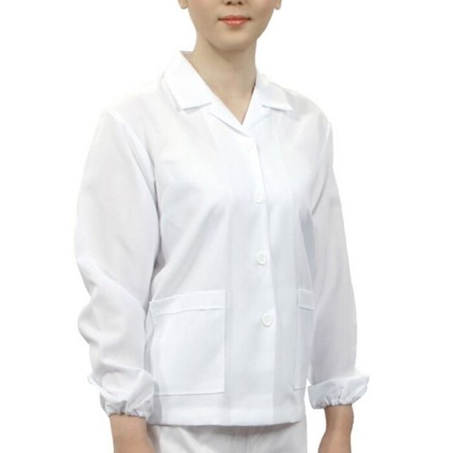 위생복 긴팔 흰색 무지 병원 식당 단체복 주방 조리복