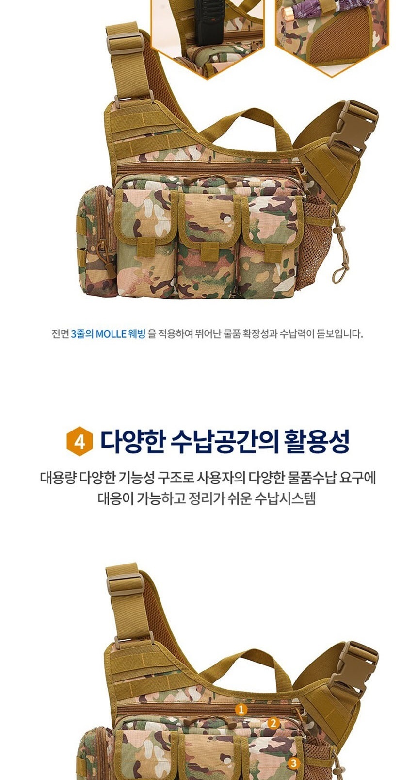 군인메신저백