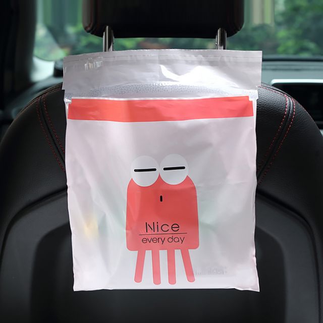 이시아르 다용도 차량용 자동차 휴지통 15장 레드