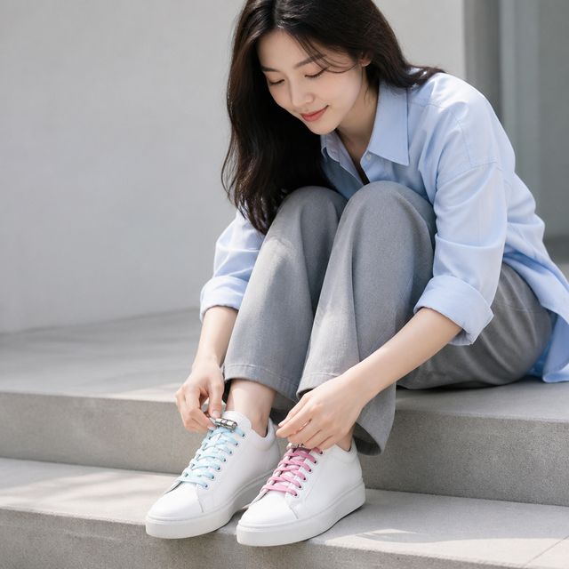 운동화 풀림 방지 스트랩 끈 신발 버클 교체용 부속품 - 이미지 1