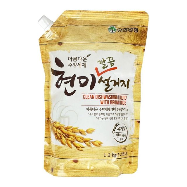 깨끗한 주방세제 리필 1.18리터 설거지용 투명 - 이미지 1