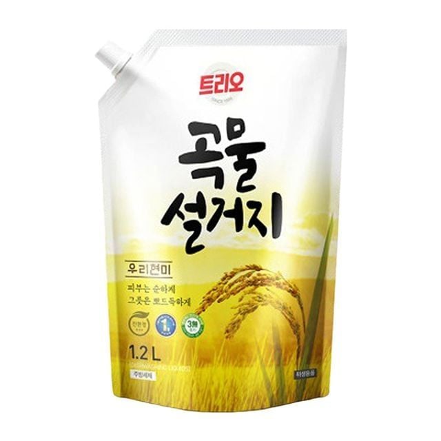 주방 세제 리필, 우리현미 곡물 세제 액상 1.2L - 이미지 1