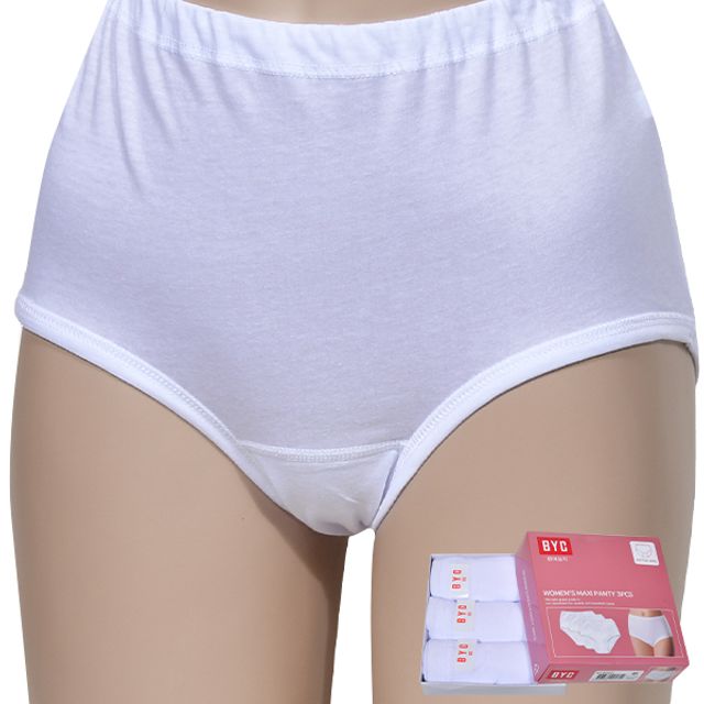 (BYC) 면100% 여성 맥시 팬티 3매입 - 이미지 2