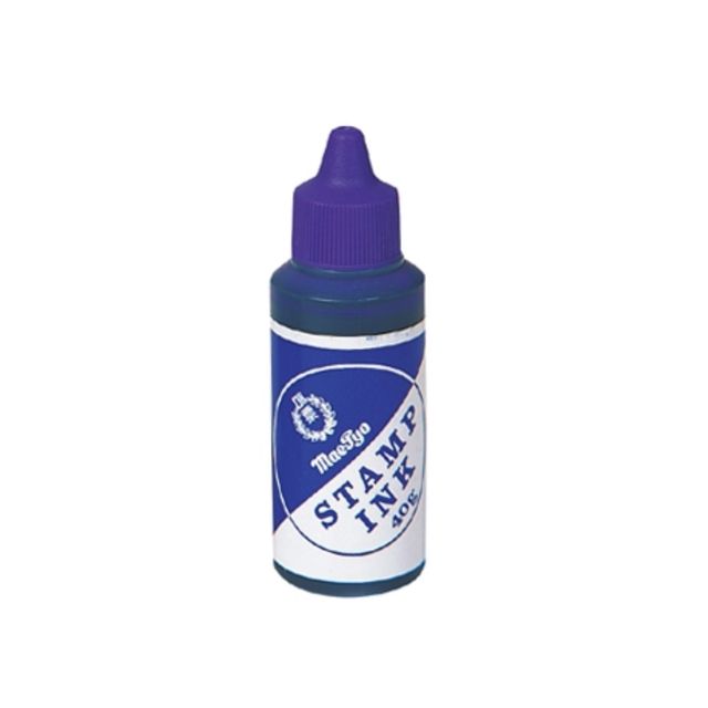 스탬프잉크 청 40x115mm 55ml 1p 프린트 도장 사무 - 이미지 1
