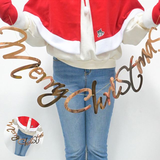 크리스마스파티장식 크리스마스장식소품 크리스마스 캘리 merry Christmas 가랜드 로즈골드