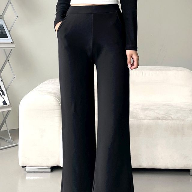밴딩 와이드 통팬츠 통바지 ST230462A