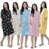 여성 쿨 냉감 아이스 반팔 원피스 - 빅사이즈 여름 잠옷 - 이미지 3