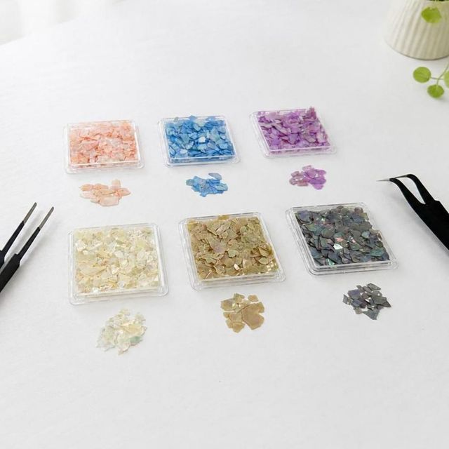 자개 글리터 조각자개 네일 아트 파츠 DIY 부자재 천연 재료 달항아리 공예 나전칠기 미술 도구 - 이미지 6
