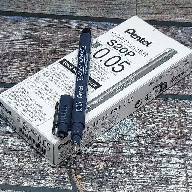 스케치/드로잉펜-펜텔 포인트라이너 0.05mm 12자루