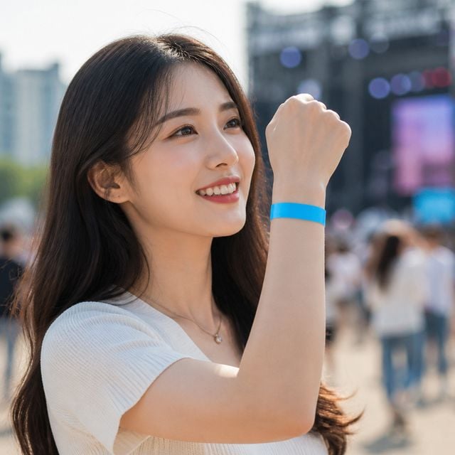 타이벡 팔찌 띠지 공연 행사 손목 밴드 콘서트 클럽 티켓 손목띠 소모품 - 이미지 1