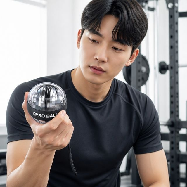 LED 자이로볼 전완근 악력기 손목 근력 강화 운동기구 헬스 보조기구 - 이미지 1