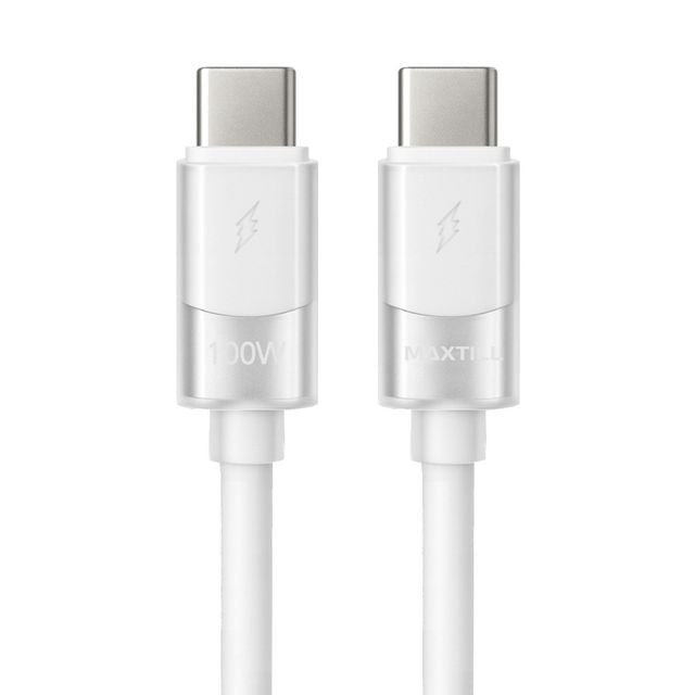 맥스틸 C타입고속충전케이블 C to C 100W 초고속 케이블 1M 화이트 MT-CC1M - 이미지 1