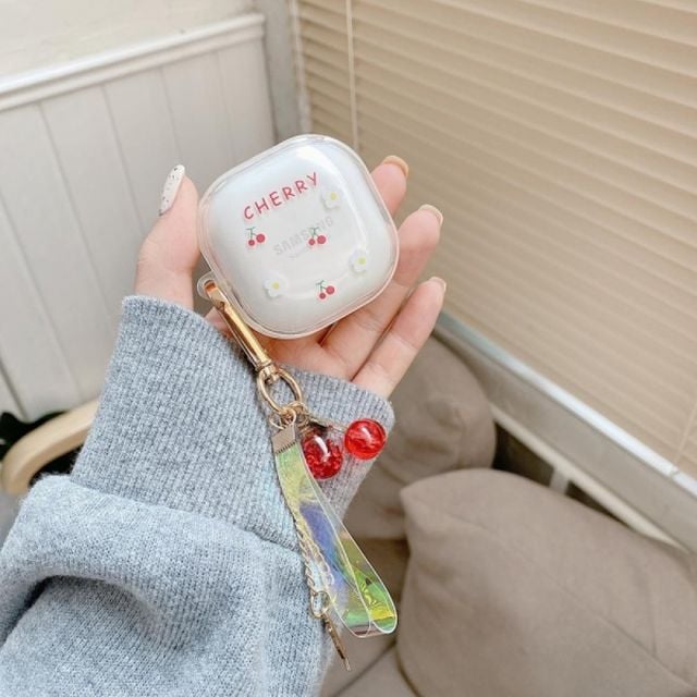 투명파우치 이어폰케이스 캐릭터파우치 체리 휴대용 충격보호 보관함 커버 악세사리