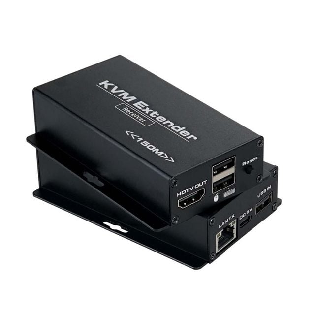 KVM 연장기 150M 수신기 HDMI USB2.0 C타입 송수신기 고화질영상 노트북
