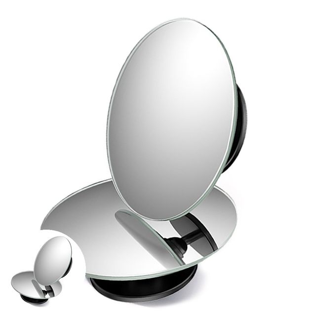 자동차보조미러 차선변경 보조미러 풀뷰 사각지대 흡착식 클리어 사이드미러 2팩