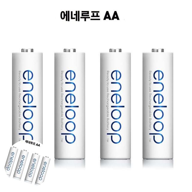 조명악세사리 개인방송장비 에네루프 충전식 건전지 AA 4알 2000mAh