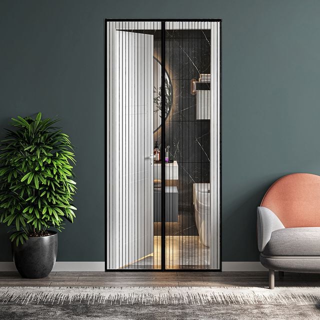 모기 안녕 문 자석 장 문발 현관 방충 망 90x210cm 도어 중문 붙이는 - 이미지 4