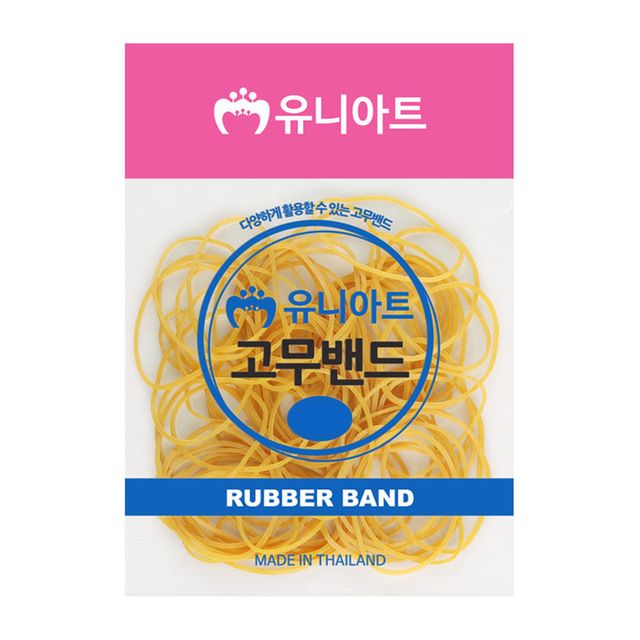 유니아트 (고무밴드) 1000 노랑 고무줄 (7cm)