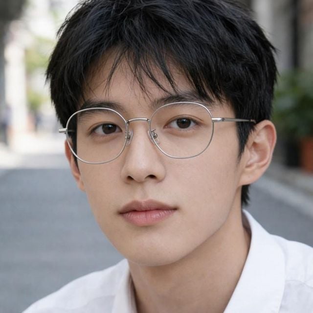 남자 패션안경 눈보호 블루라이트 금테 얇은 라운드 4컬러 패션 메탈 블루라이트 뿔테 가벼운