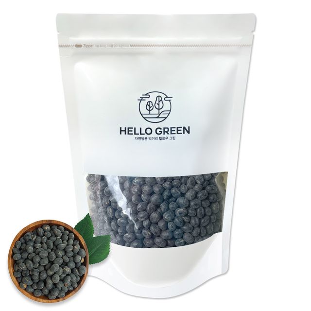헬로우그린 국산 구운 서리태 500g(팩) 저온로스팅 차