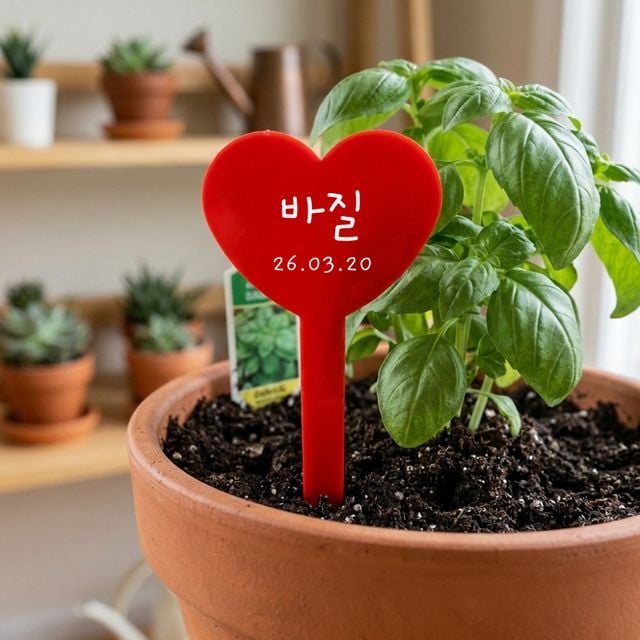 식물이름표 20p 식물명찰 하트이름표 - 이미지 2