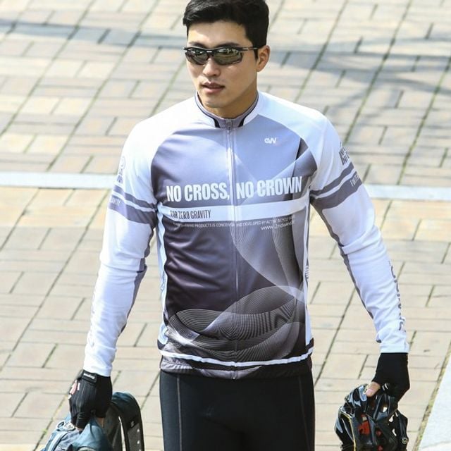 세컨윈드 크라운화이트 긴팔저지 자전거져지