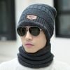 남성 겨울 털모자 방한 털비니 목토시 세트 넥워머 - 혹한기 대비 - 이미지 3