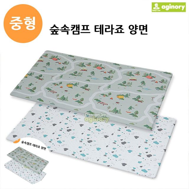 층간소음방지매트 층간소음매트 놀이방매트 숲속캠프 테라죠 양면 중형
