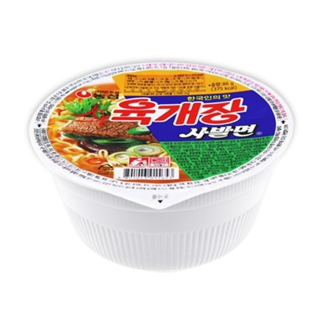 혜명몰 농심 육개장 사발면컵 6개입 - 갑 (1개입) 사무실꿀템 컵라면박스 사무실간식 컵라면 탕비실컵라면
