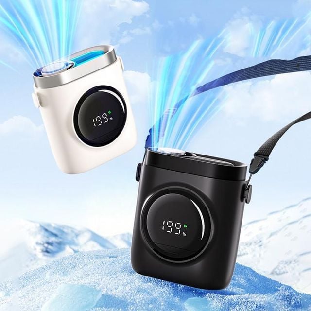 허리 선풍기 냉각 5000mAh 급속냉동 핸디 LED K819 미니 목걸이 손